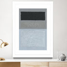 Painted Weaving II FB by Piper Rhue on GIANT ART - blue shapes gray