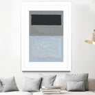 Painted Weaving II FB by Piper Rhue on GIANT ART - blue shapes gray