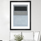 Painted Weaving II FB by Piper Rhue on GIANT ART - blue shapes gray