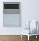 Painted Weaving II FB by Piper Rhue on GIANT ART - blue shapes gray