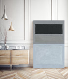 Painted Weaving II FB by Piper Rhue on GIANT ART - blue shapes gray