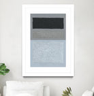 Painted Weaving II FB by Piper Rhue on GIANT ART - blue shapes gray