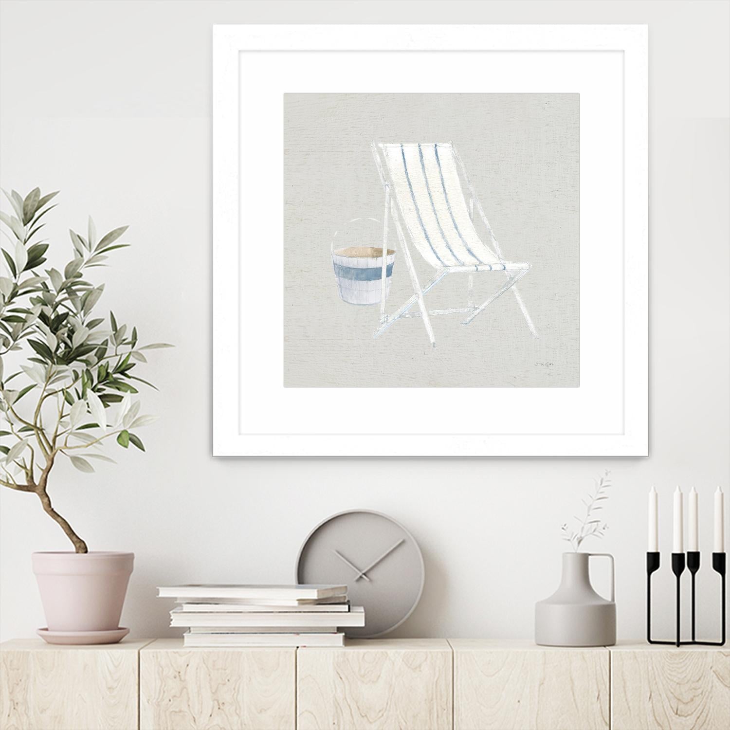 Serene Seaside III Tan by James Wiens on GIANT ART - multi coastal & nautical beach