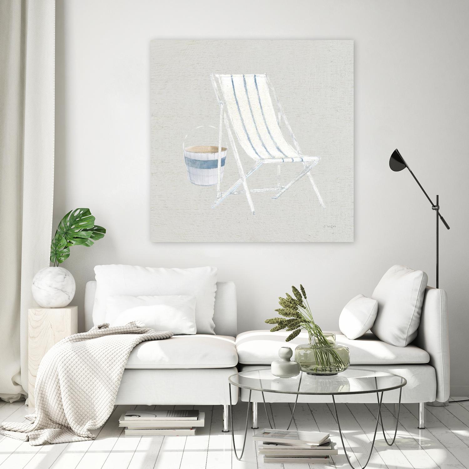Serene Seaside III Tan by James Wiens on GIANT ART - white costal beige