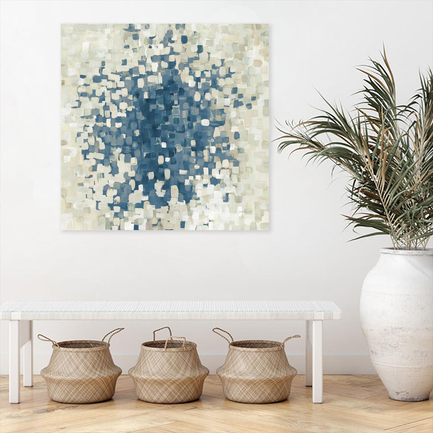 Summer Blocks Blue by Danhui Nai on GIANT ART - multi abstract abstract