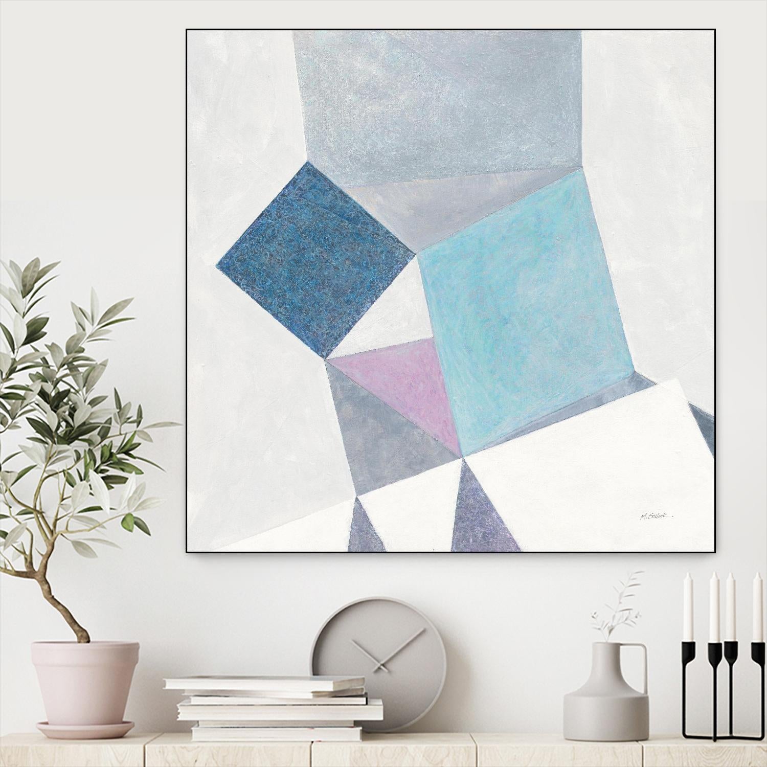 Bay Bridge V1 by Terri Burris on GIANT ART - whites & creams abstract abstract