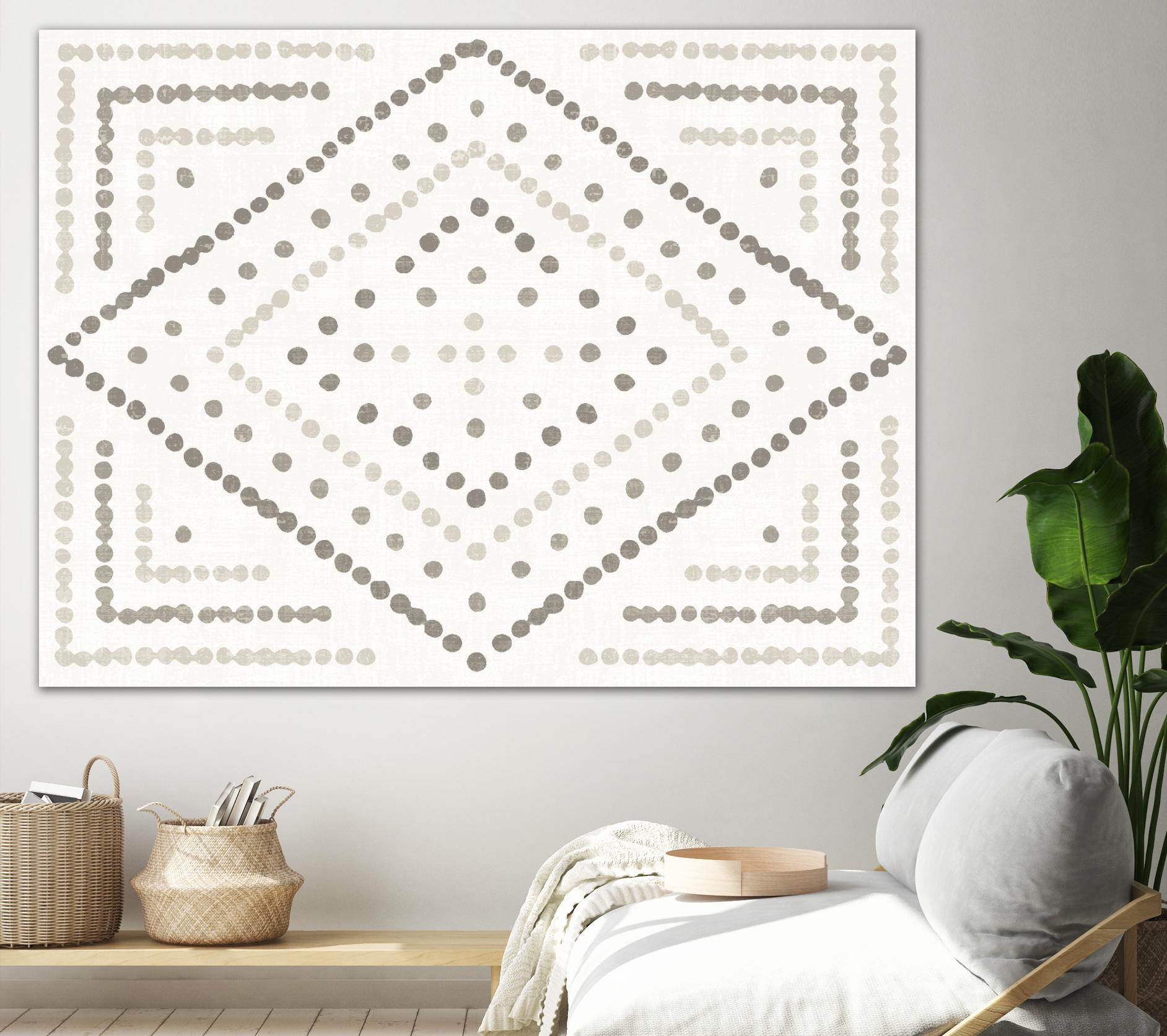Daisy Dots Tile II Neutral by Wild Apple on GIANT ART - multi abstract abstract