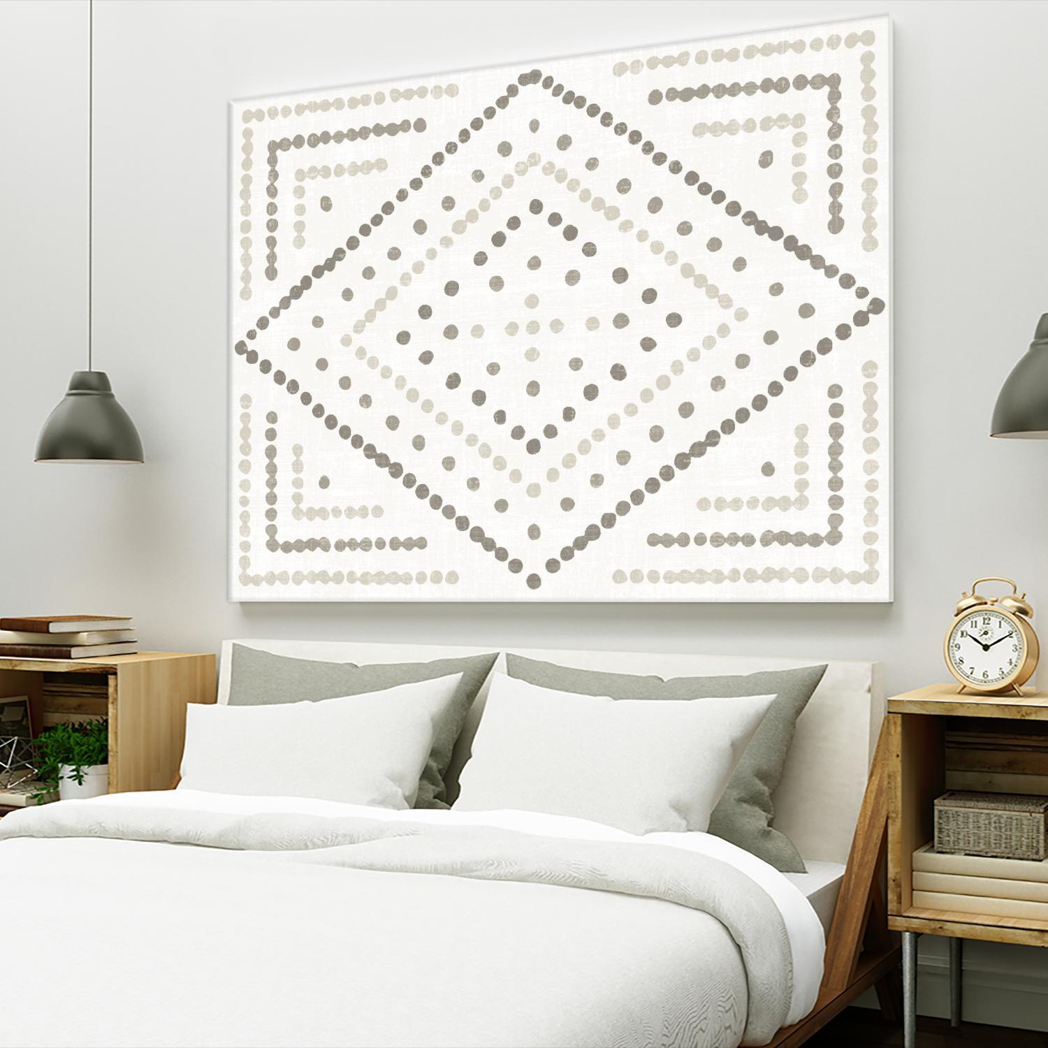 Daisy Dots Tile II Neutral by Wild Apple on GIANT ART - multi abstract abstract