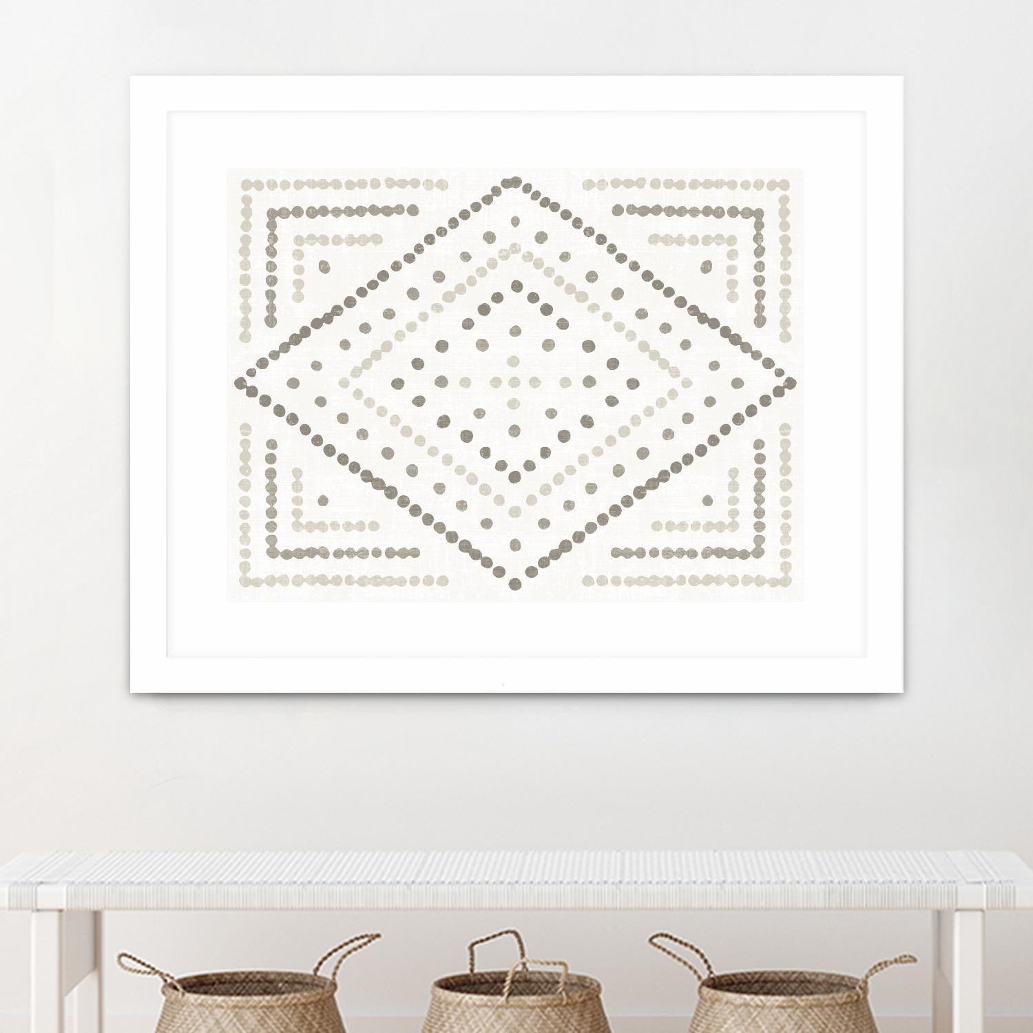 Daisy Dots Tile II Neutral by Wild Apple on GIANT ART - multi abstract abstract