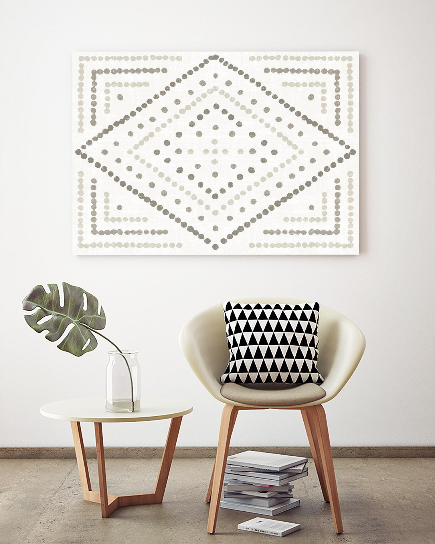 Daisy Dots Tile II Neutral by Wild Apple on GIANT ART - multi abstract abstract