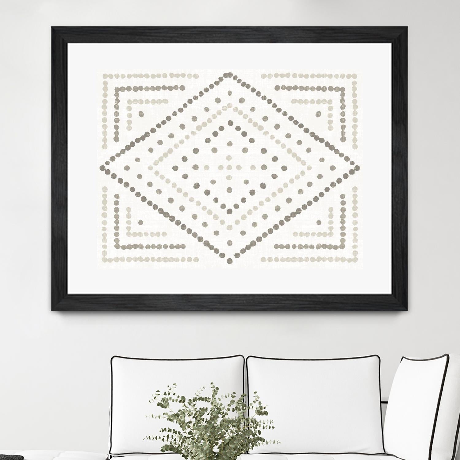 Daisy Dots Tile II Neutral by Wild Apple on GIANT ART - multi abstract abstract