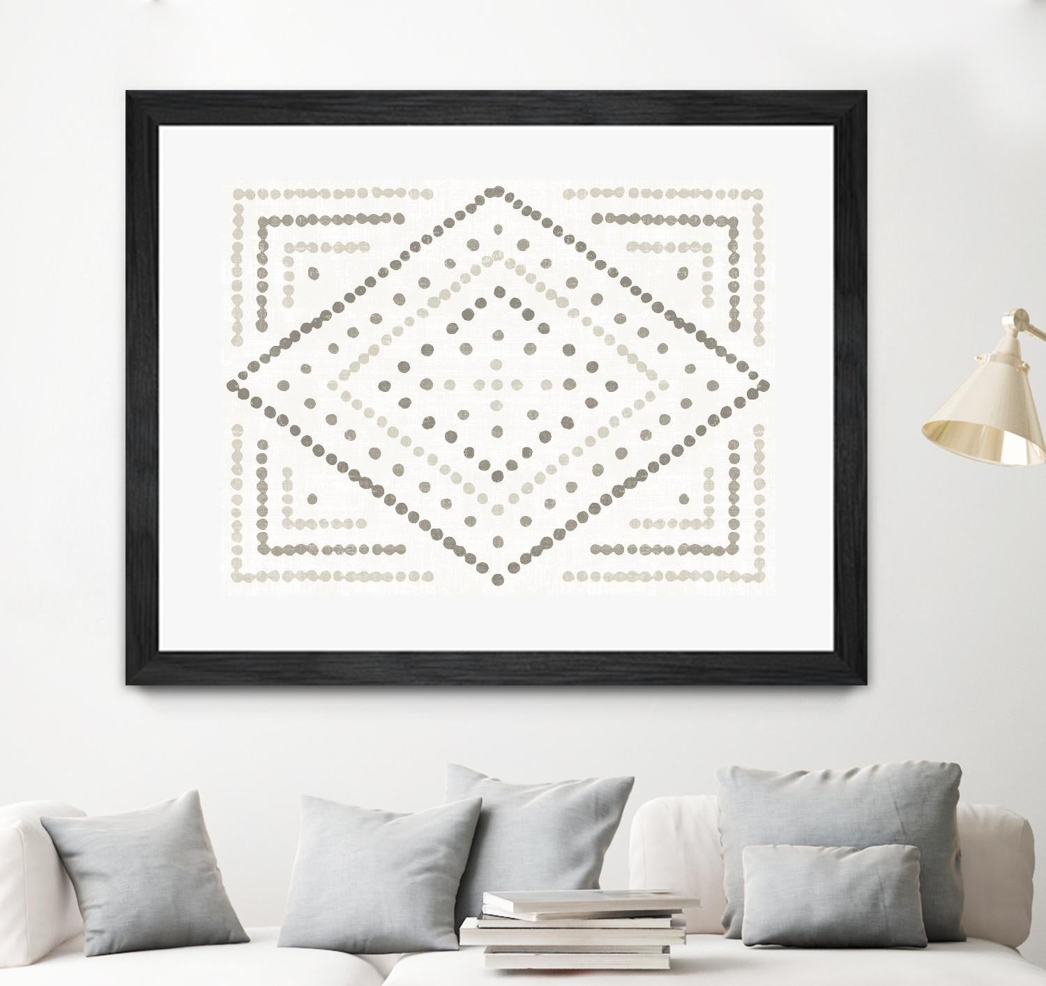 Daisy Dots Tile II Neutral by Wild Apple on GIANT ART - multi abstract abstract
