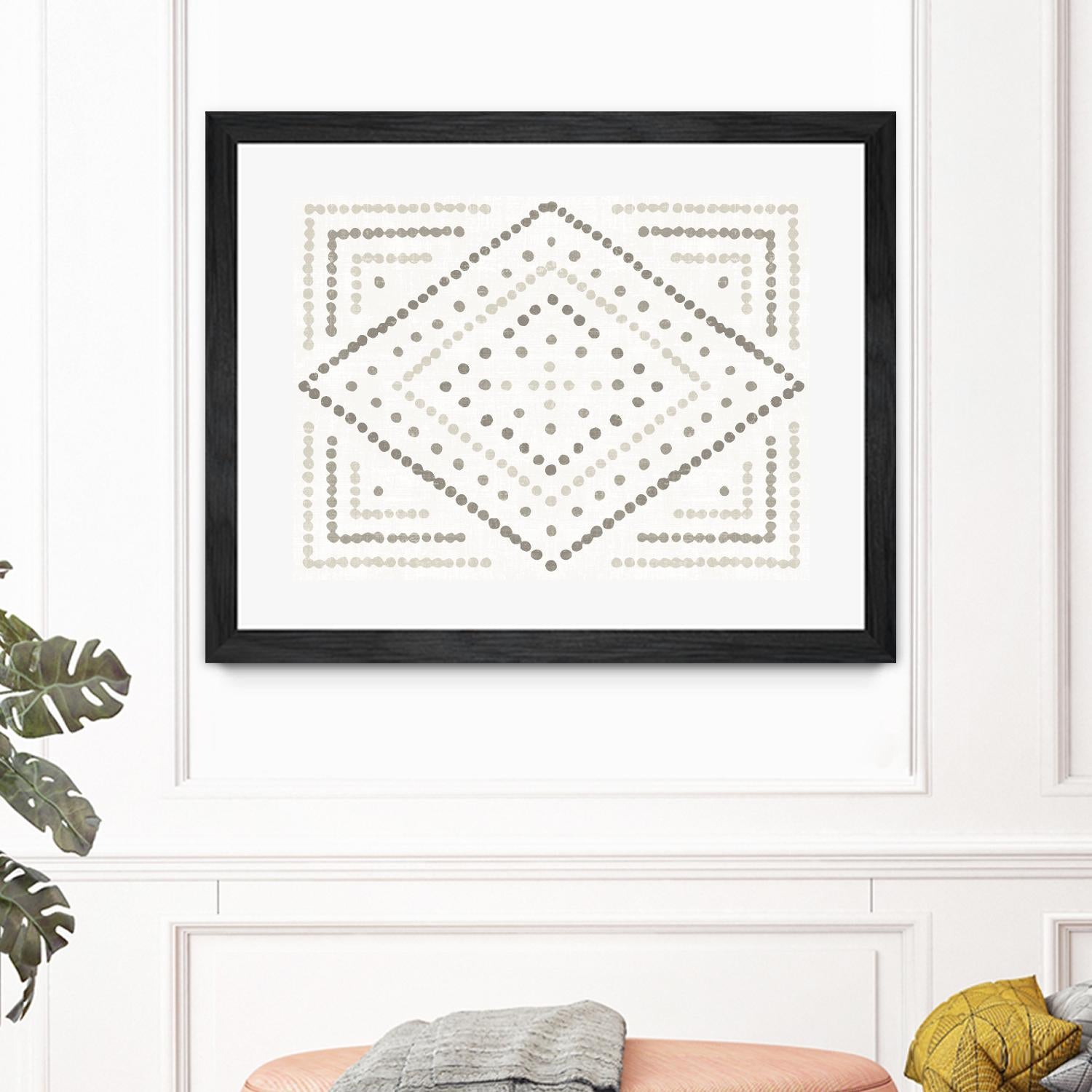 Daisy Dots Tile II Neutral by Wild Apple on GIANT ART - multi abstract abstract