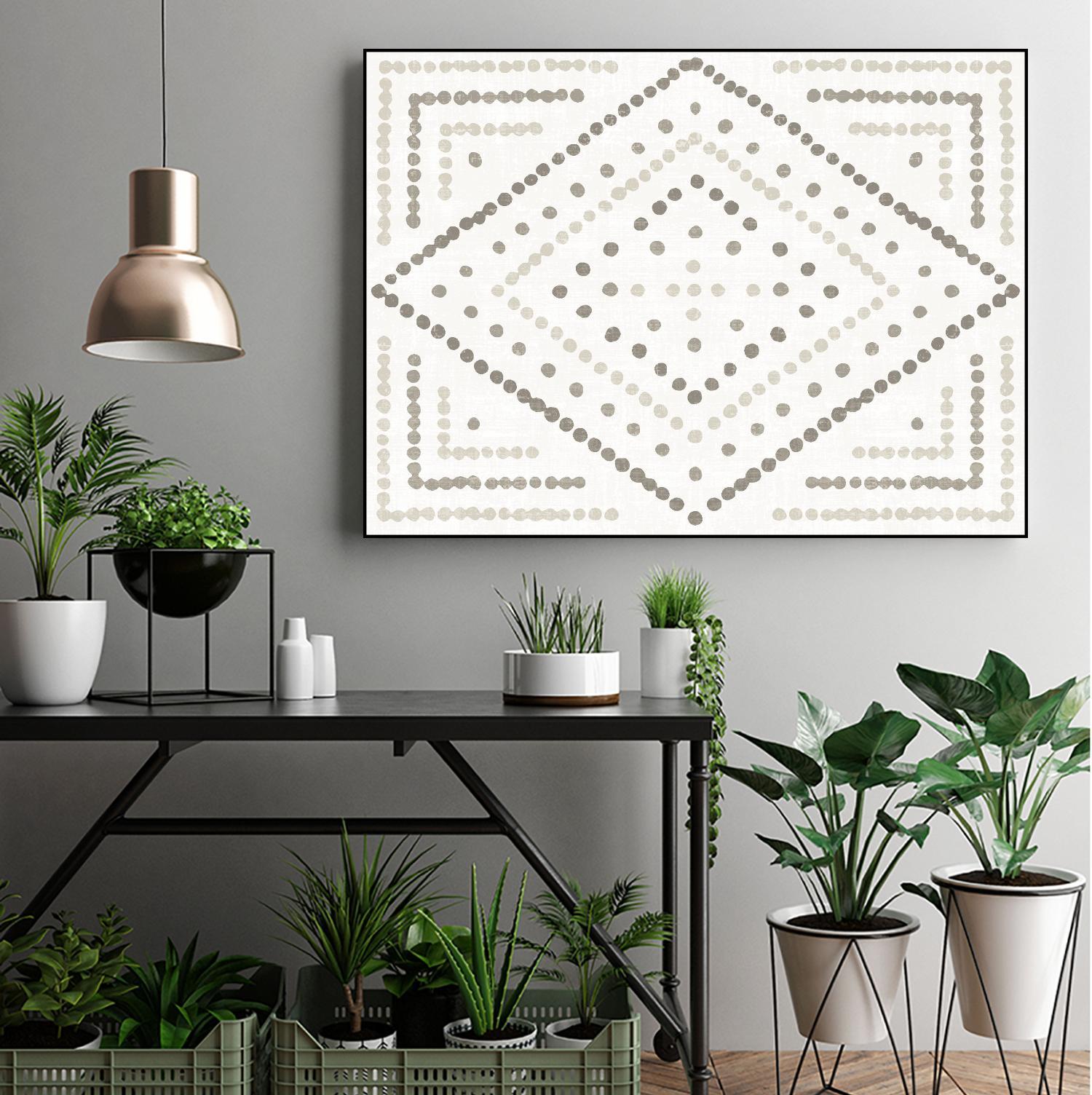 Daisy Dots Tile II Neutral by Wild Apple on GIANT ART - multi abstract abstract