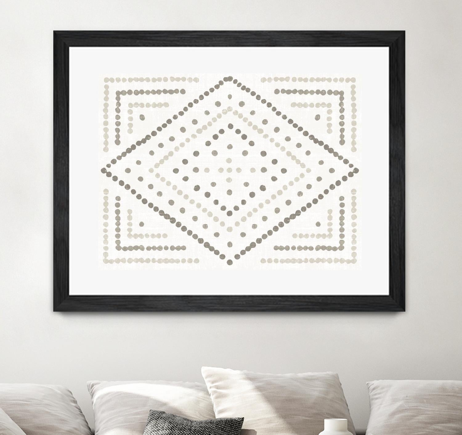 Daisy Dots Tile II Neutral by Wild Apple on GIANT ART - multi abstract abstract
