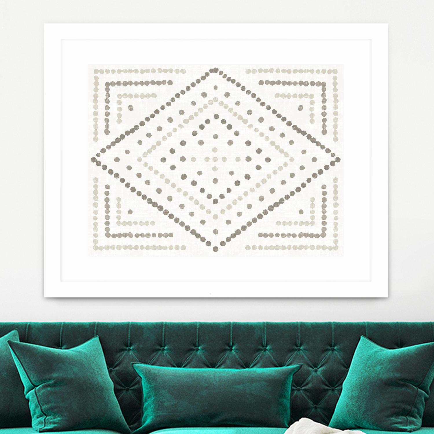 Daisy Dots Tile II Neutral by Wild Apple on GIANT ART - multi abstract abstract