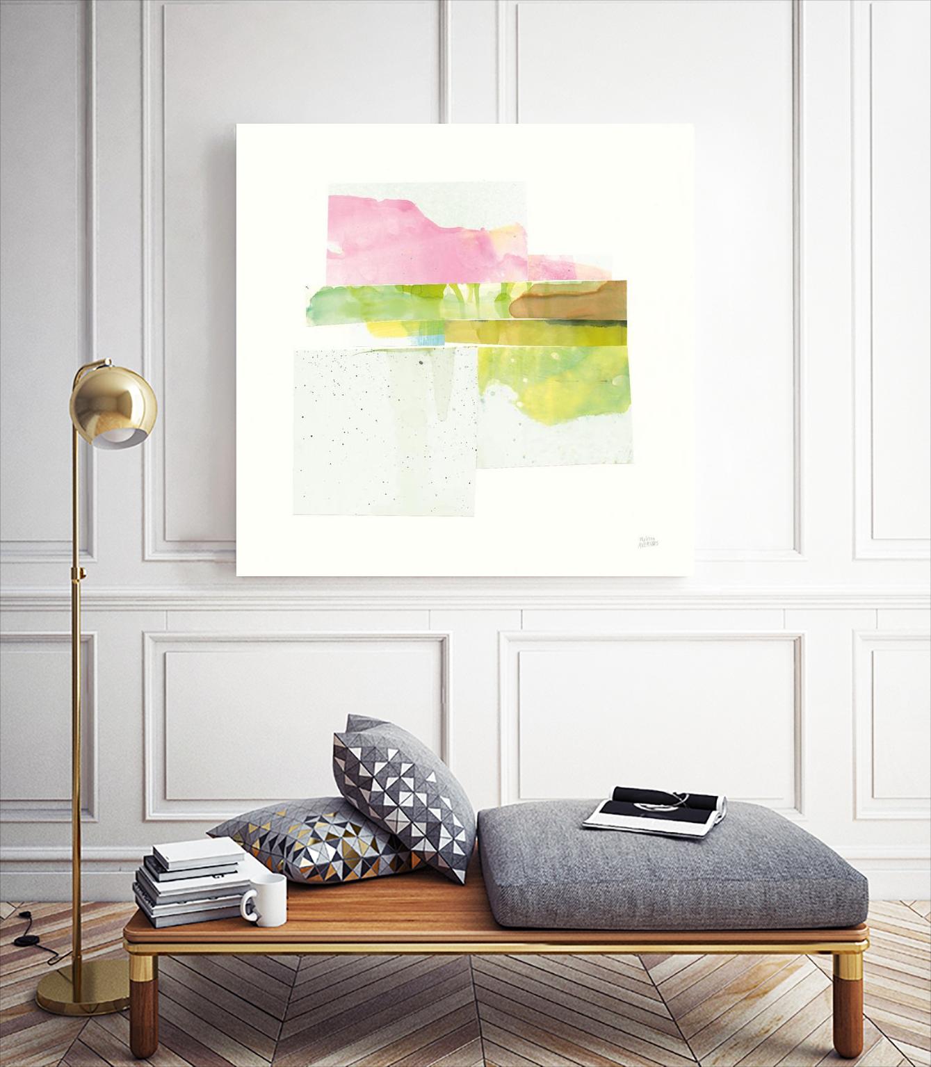 Stacks II v2 by Melissa Averinos on GIANT ART - pink abstract orange