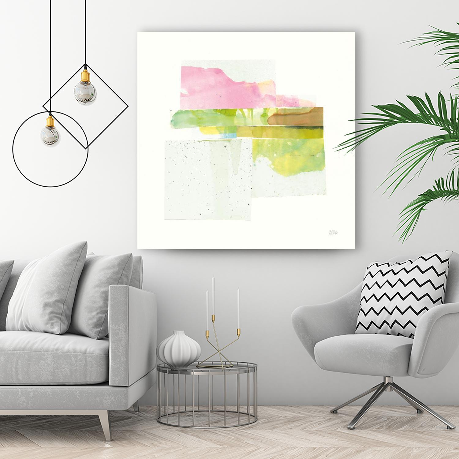 Stacks II v2 by Melissa Averinos on GIANT ART - pink abstract orange