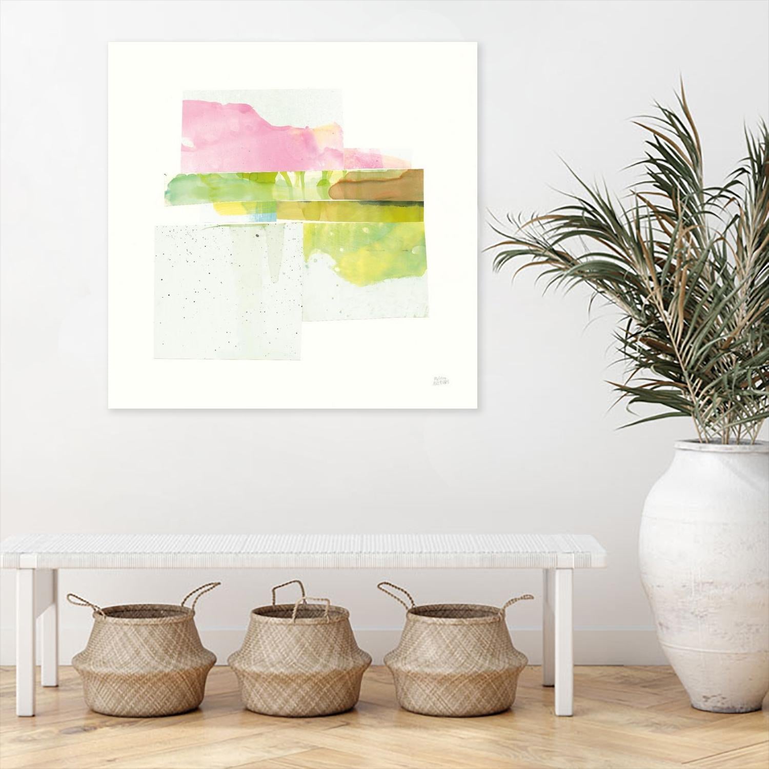 Stacks II v2 by Melissa Averinos on GIANT ART - pink abstract orange