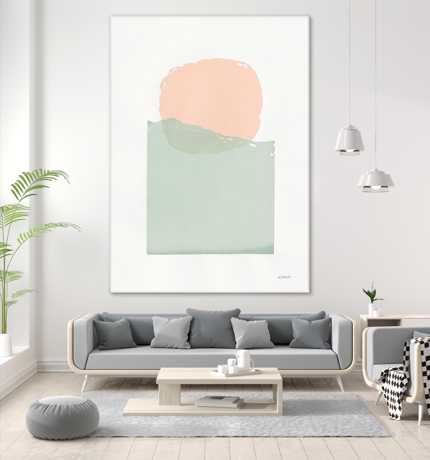 Buoyant Pink and Green by Mike Schick on GIANT ART - multi abstract abstract