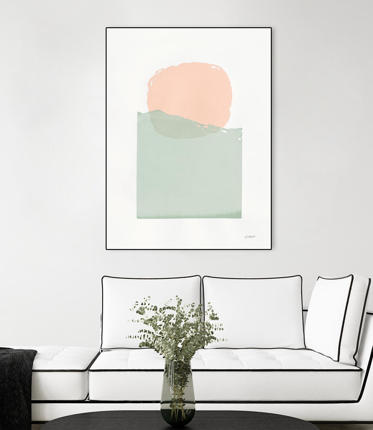 Buoyant Pink and Green by Mike Schick on GIANT ART - multi abstract abstract