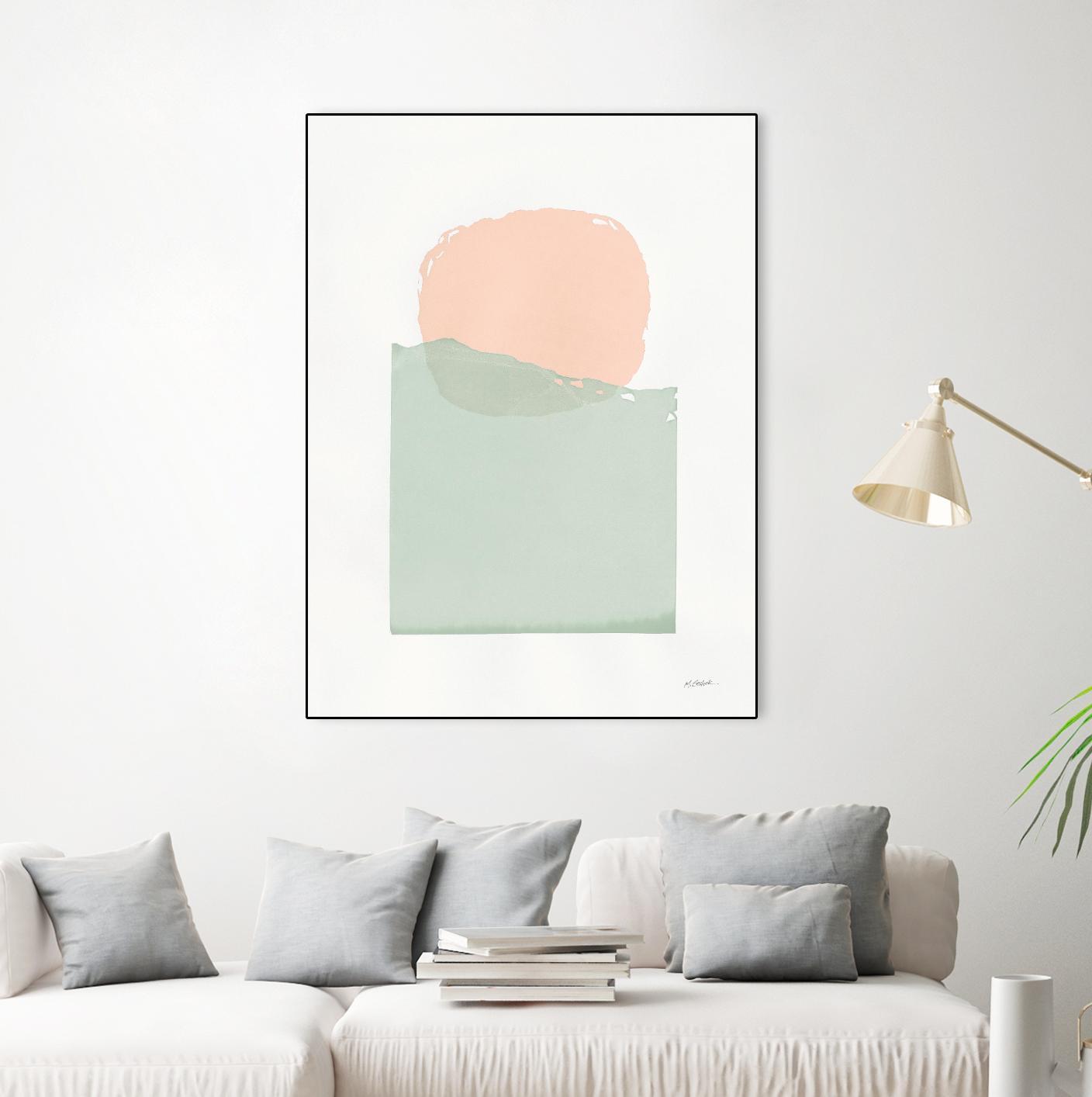 Buoyant Pink and Green by Mike Schick on GIANT ART - multi abstract abstract