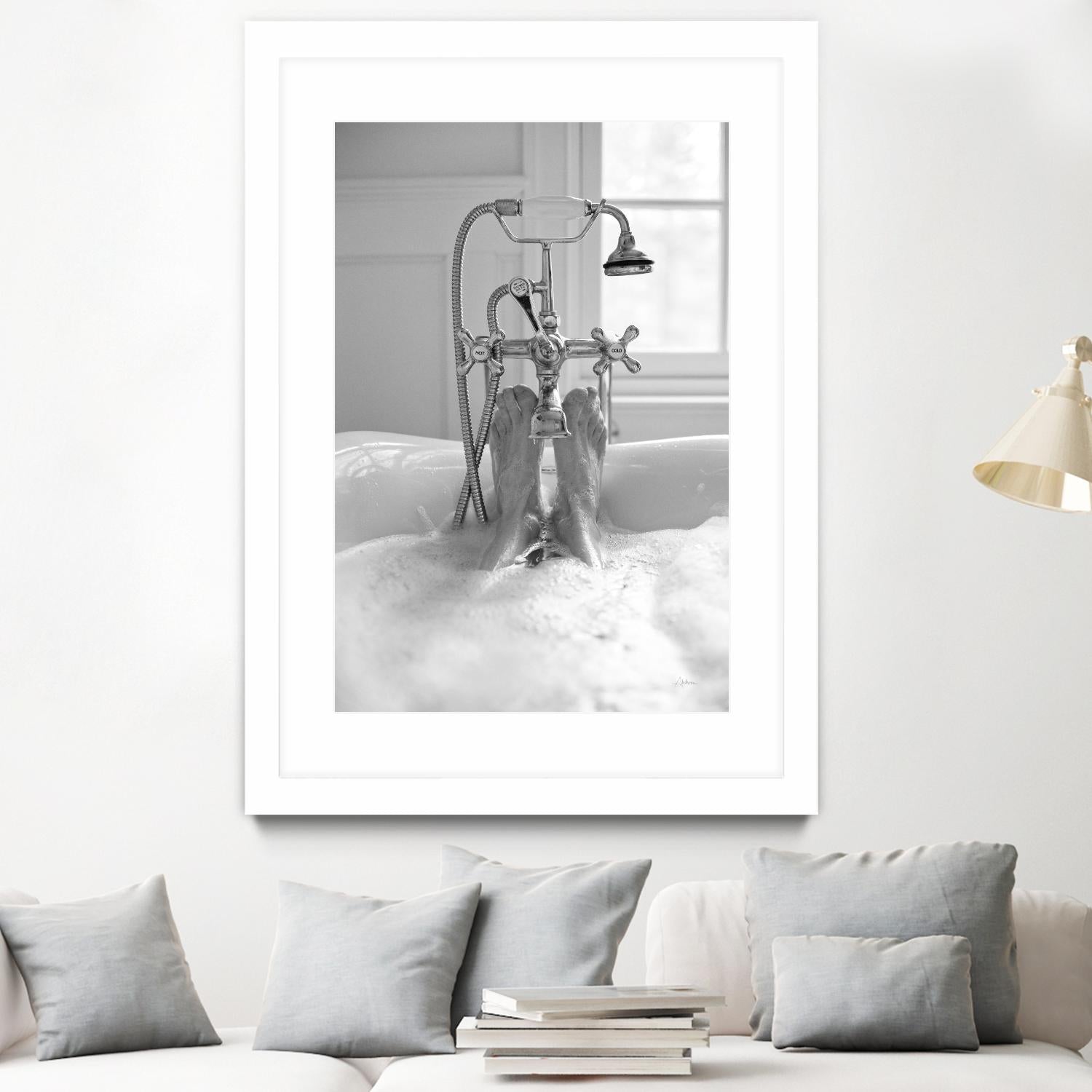 Bubble Bath I by Aledanda on GIANT ART - multi bath & laundry bath