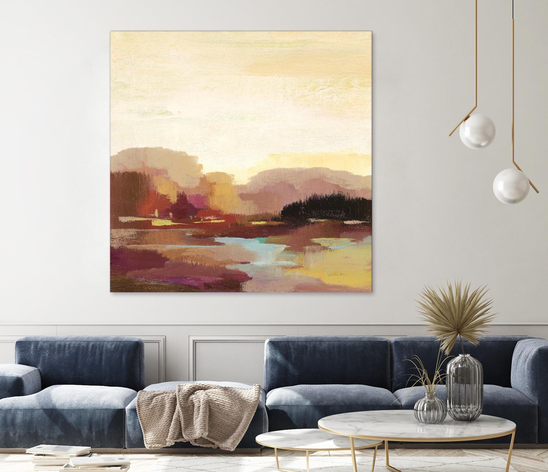 Maroon Landscape by Silvia Vassileva on GIANT ART - abstract abstract