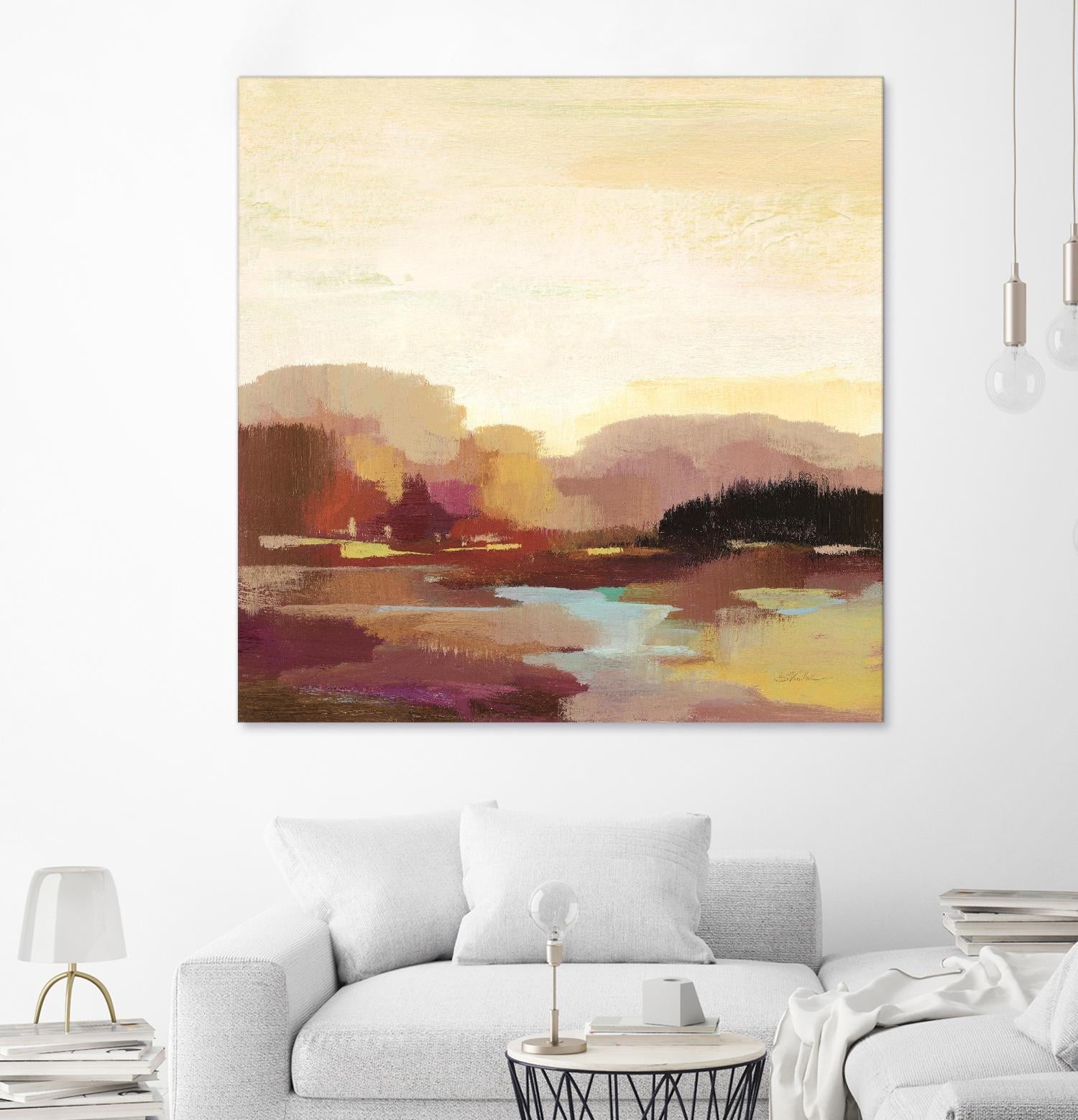 Maroon Landscape by Silvia Vassileva on GIANT ART - abstract abstract