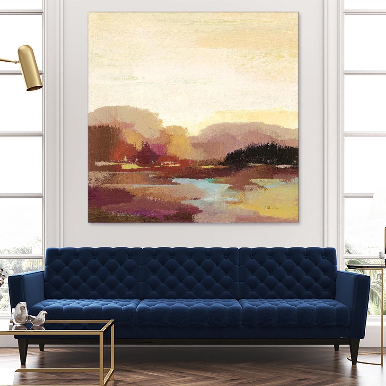 Maroon Landscape by Silvia Vassileva on GIANT ART - abstract abstract