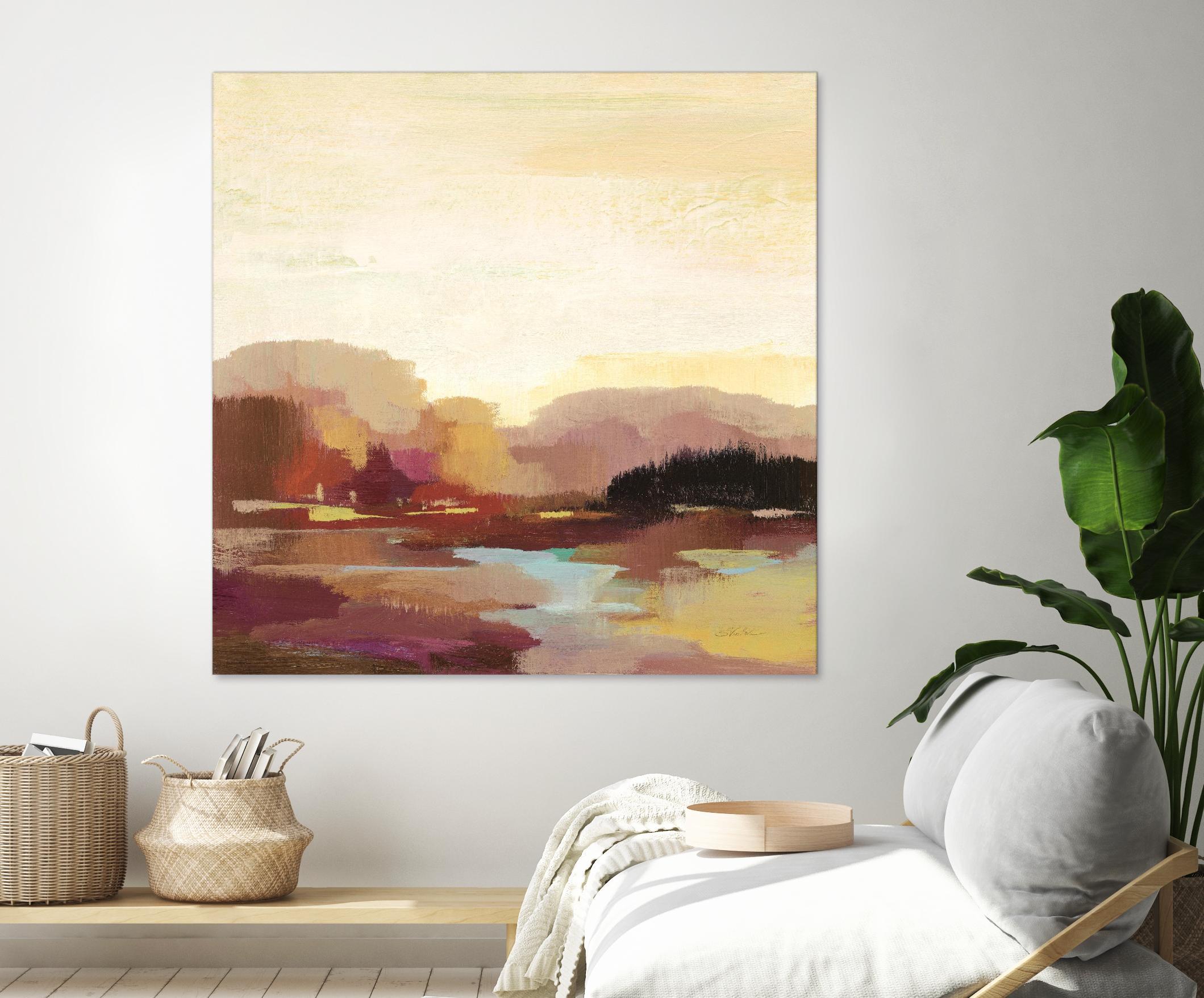 Maroon Landscape by Silvia Vassileva on GIANT ART - abstract abstract