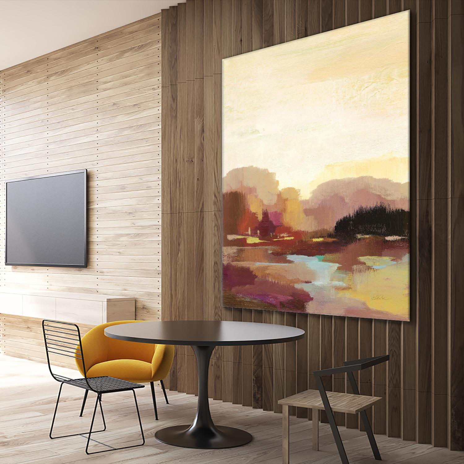 Maroon Landscape by Silvia Vassileva on GIANT ART - abstract abstract