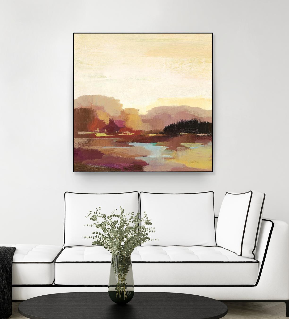 Maroon Landscape by Silvia Vassileva on GIANT ART - abstract abstract