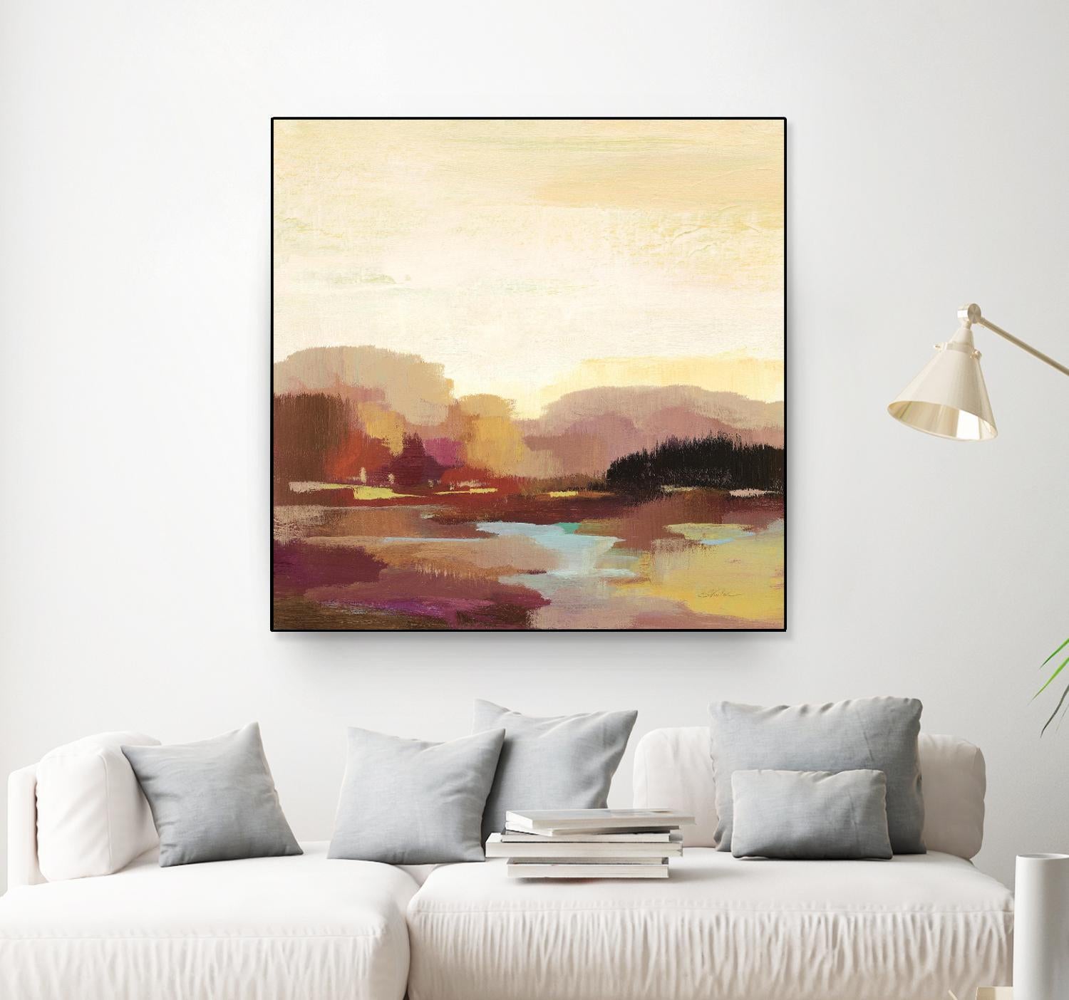 Maroon Landscape by Silvia Vassileva on GIANT ART - abstract abstract