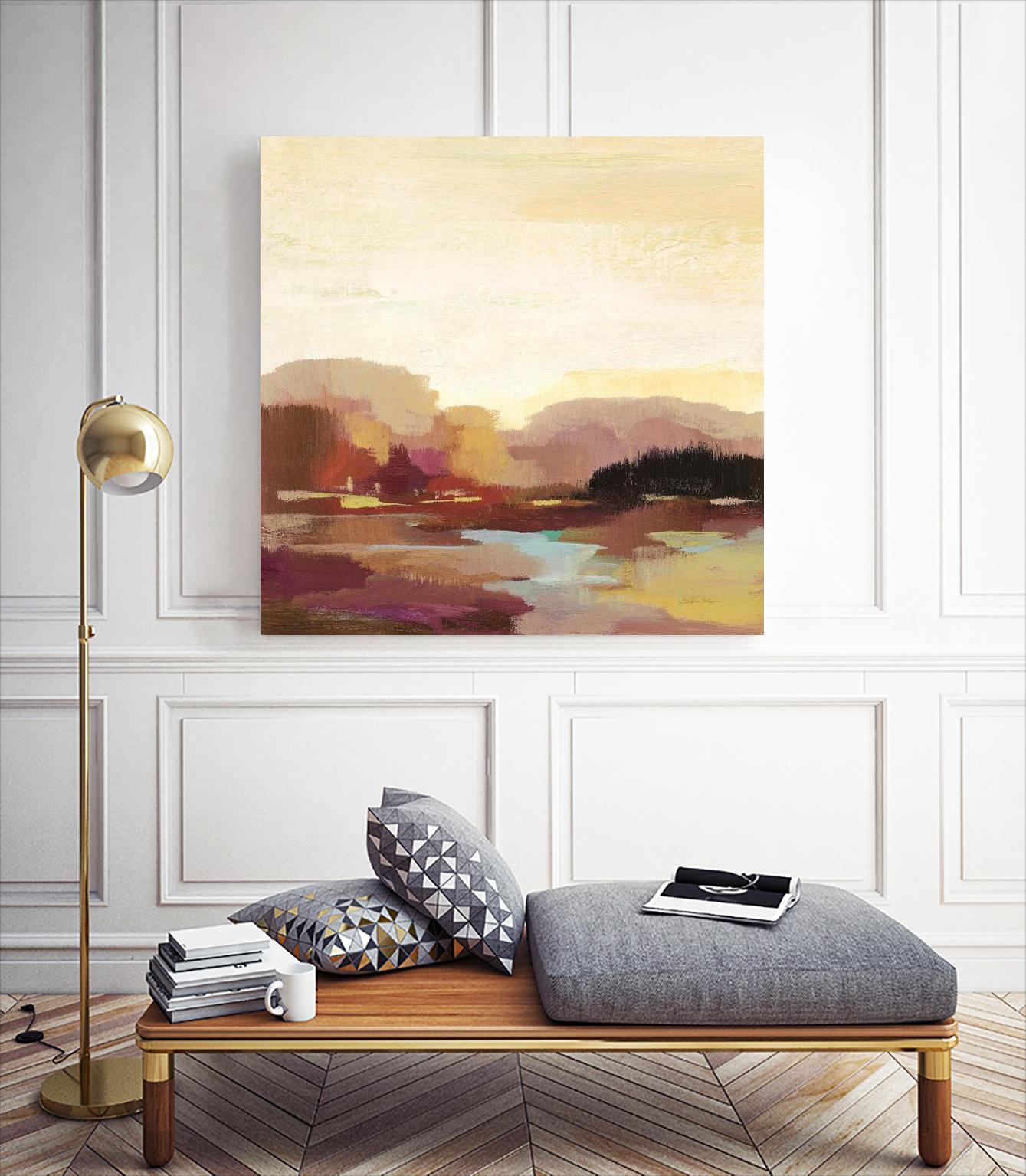 Maroon Landscape by Silvia Vassileva on GIANT ART - abstract abstract