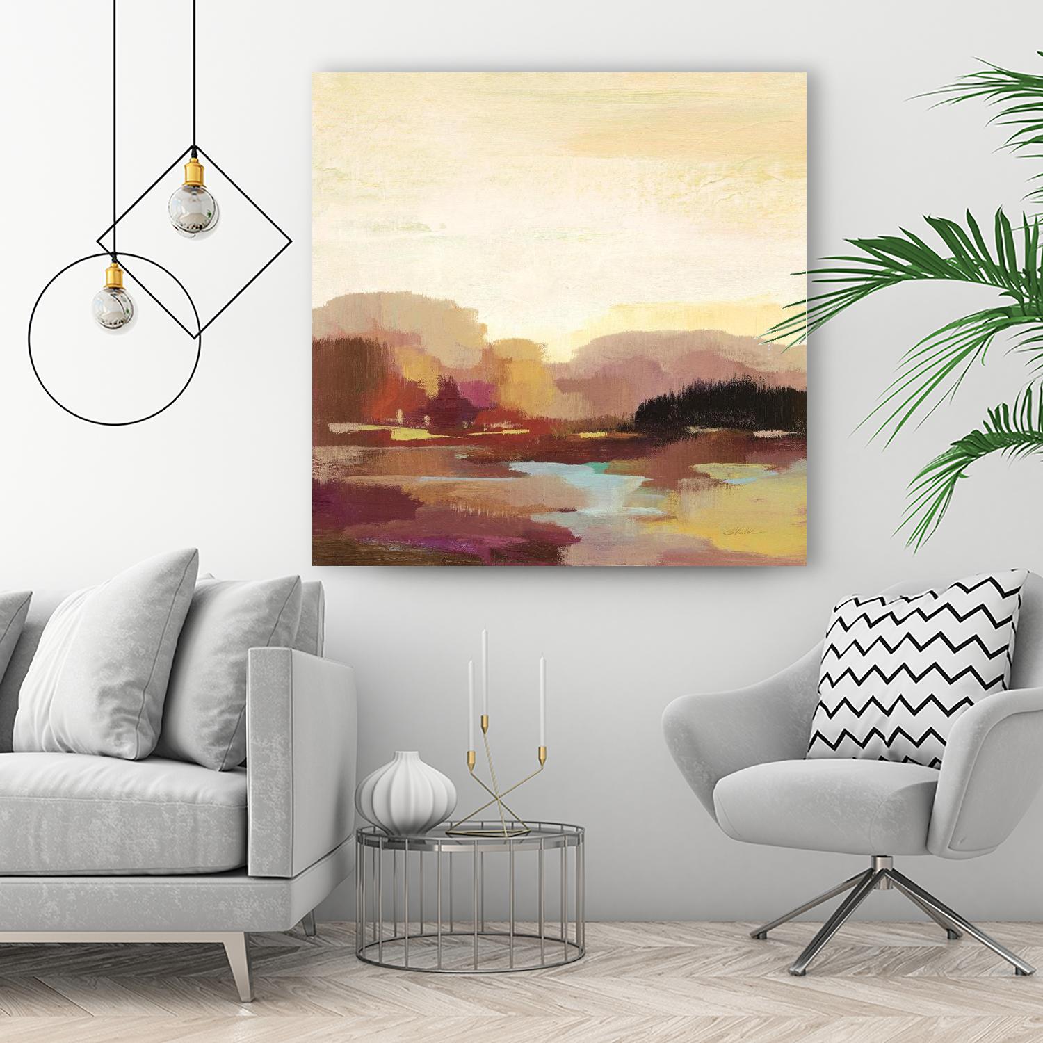 Maroon Landscape by Silvia Vassileva on GIANT ART - abstract abstract