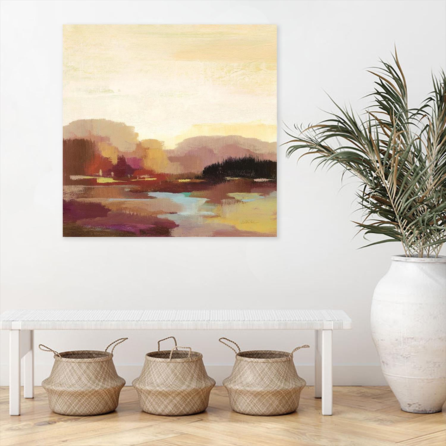 Maroon Landscape by Silvia Vassileva on GIANT ART - abstract abstract