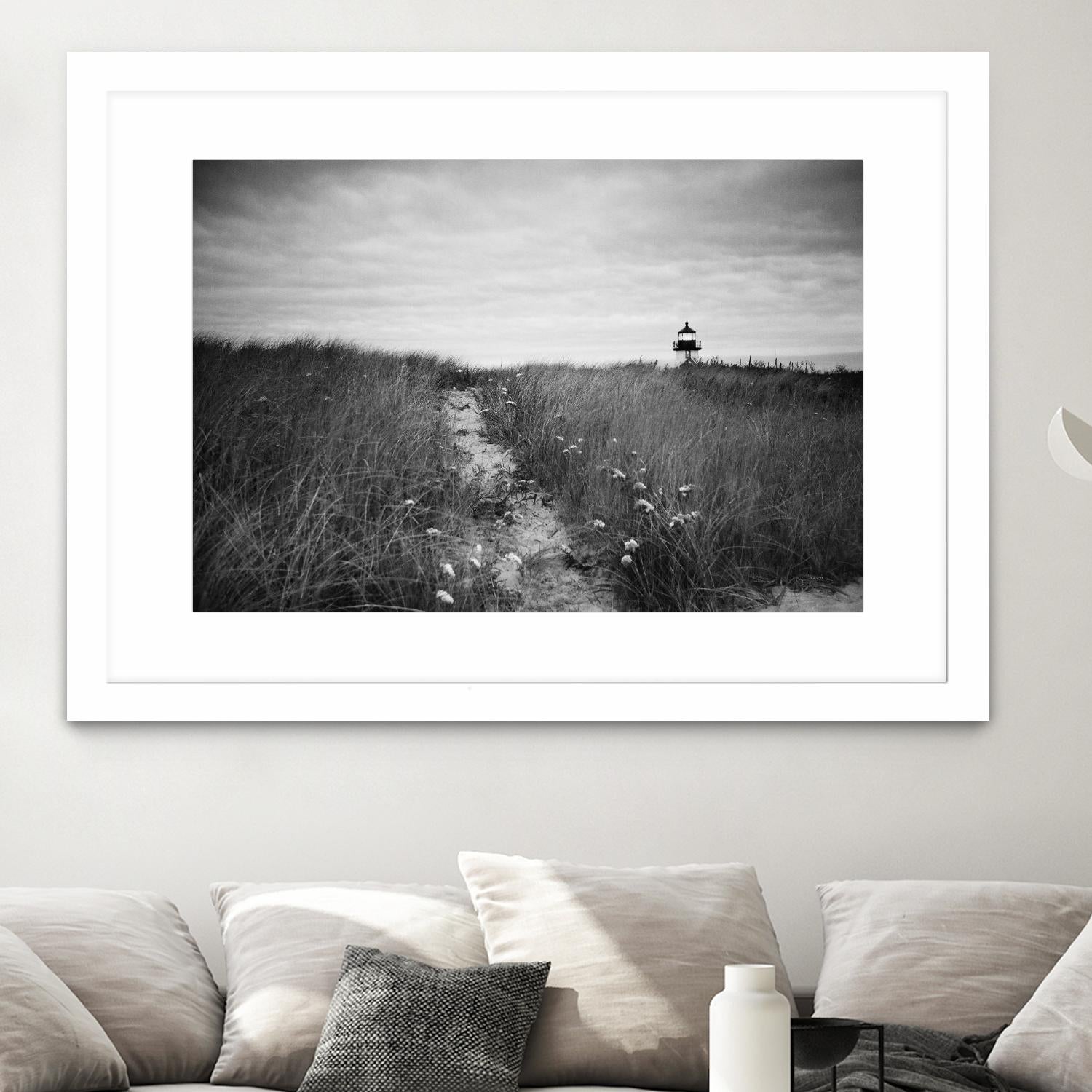 Nantucket Light by Aledanda on GIANT ART - grey black & white path