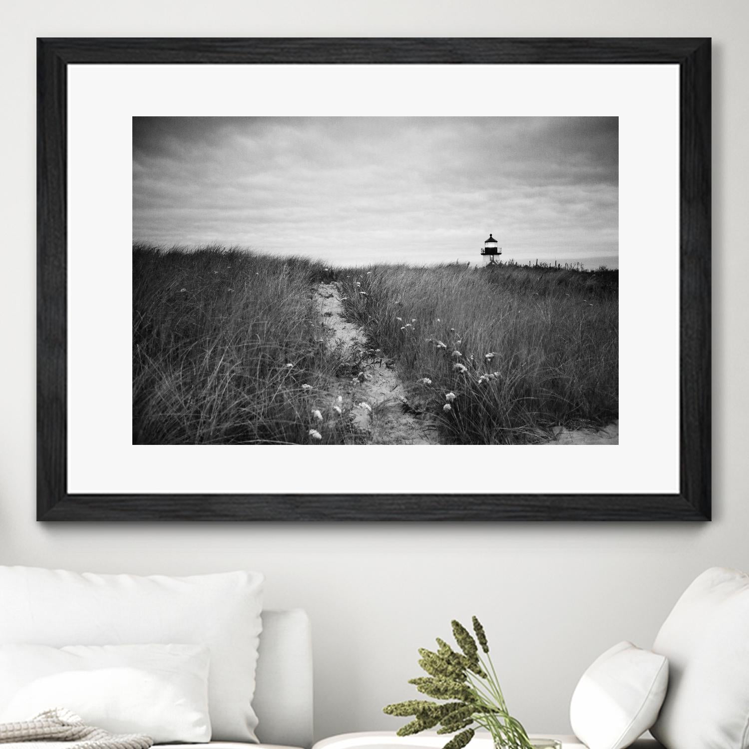 Nantucket Light by Aledanda on GIANT ART - grey black & white path
