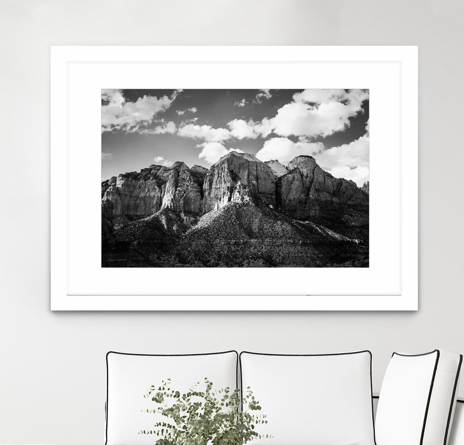 Zion Canyon I by Laura Marshall on GIANT ART - landscape black