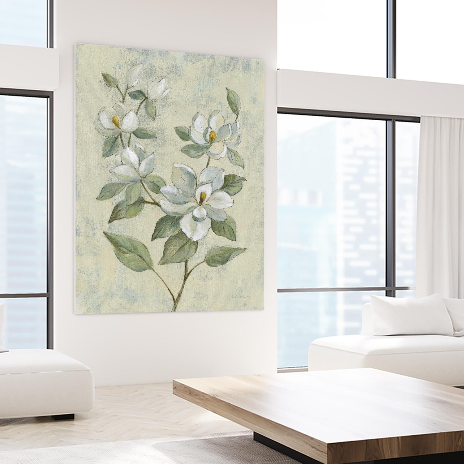 Sage Magnolia by Silvia Vassileva on GIANT ART - florals florals
