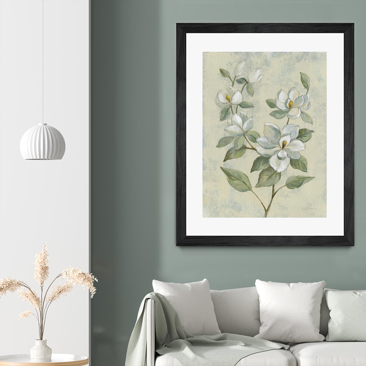 Sage Magnolia by Silvia Vassileva on GIANT ART - florals florals