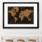 World Map Industrial by Sue Schlabach on GIANT ART - black  maps words and phrases