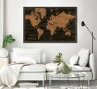 World Map Industrial by Sue Schlabach on GIANT ART - maps black