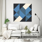 Triangles I by Mike Schick on GIANT ART - blue shapes triangles