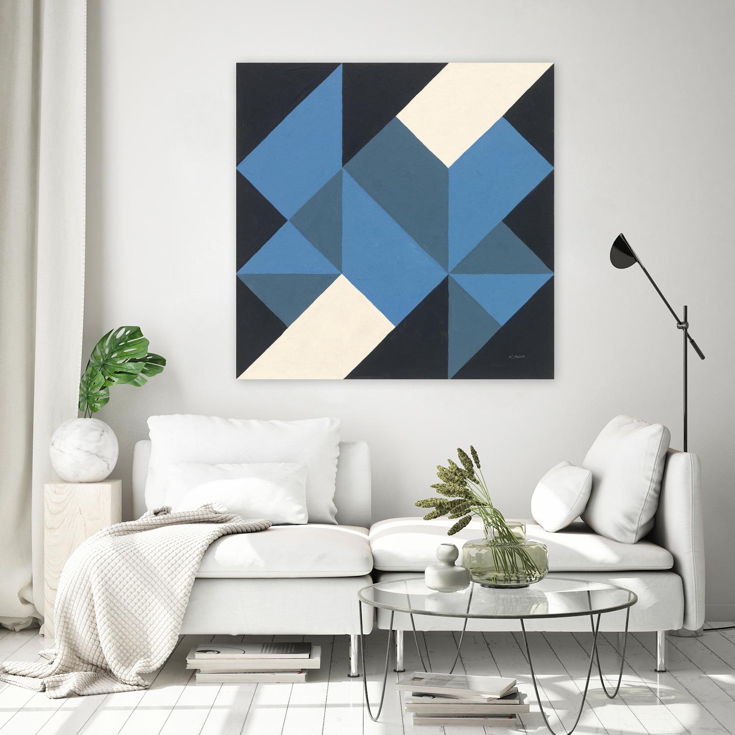 Triangles I by Mike Schick on GIANT ART - blue shapes triangles