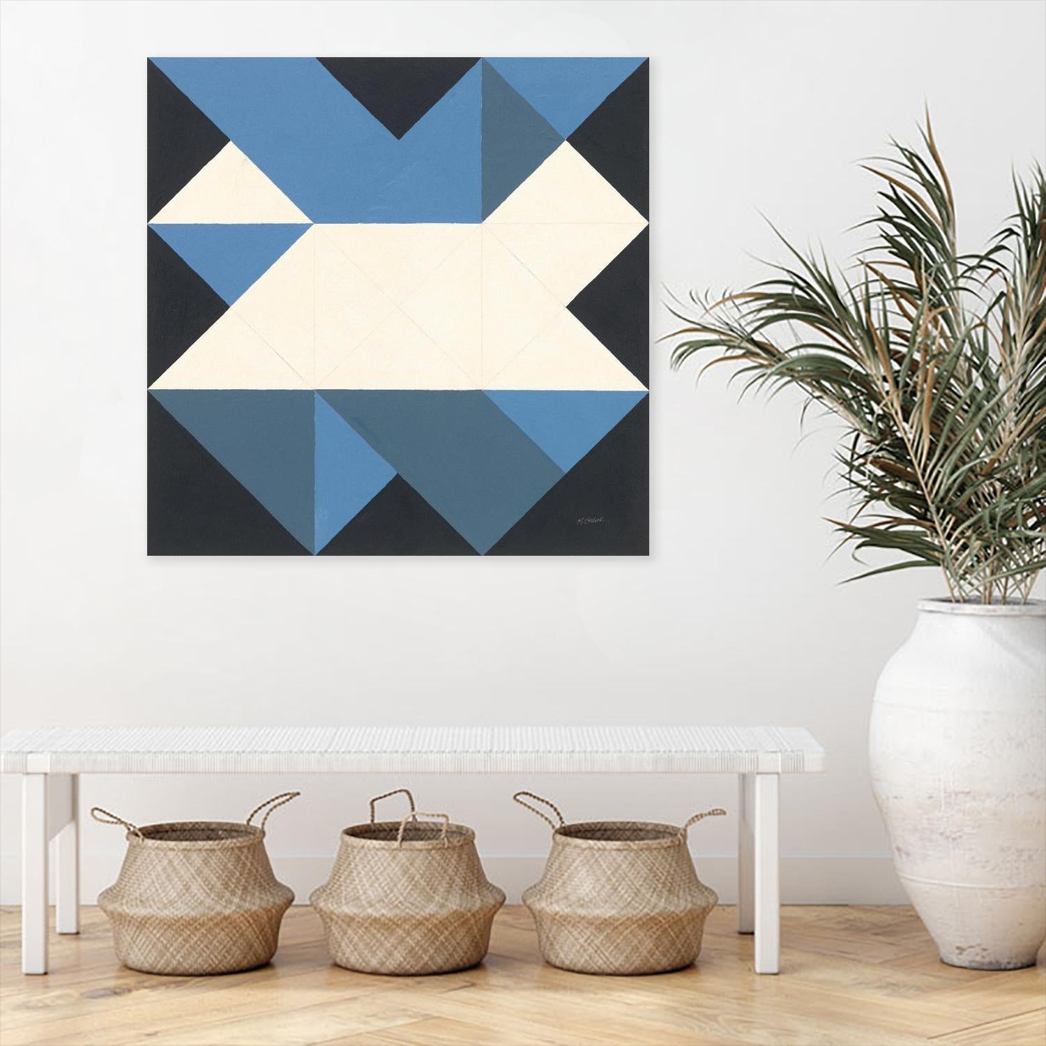 Triangles III by Mike Schick on GIANT ART - blue shapes triangles