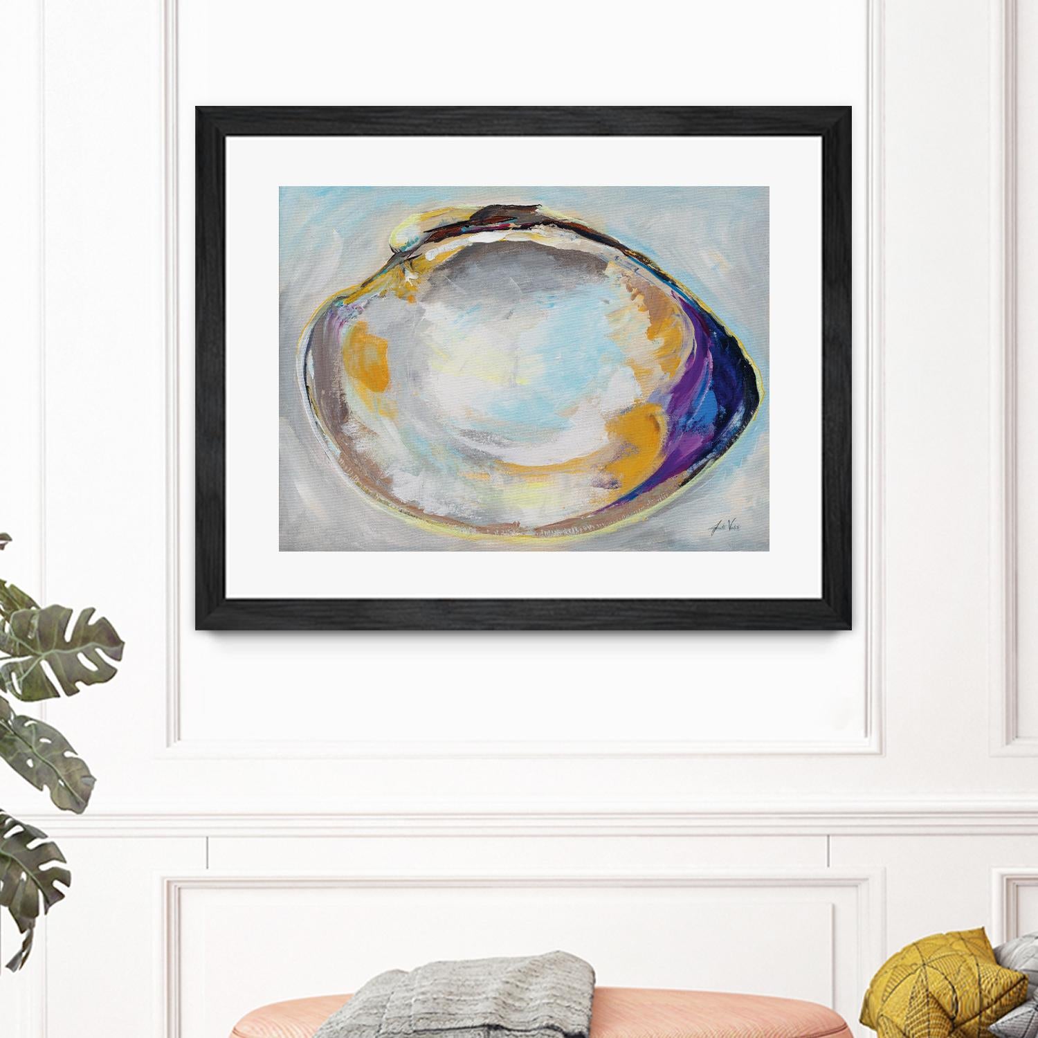 Open Quahog II by Jeanette Vertentes on GIANT ART - blue coastal & nautical seashells