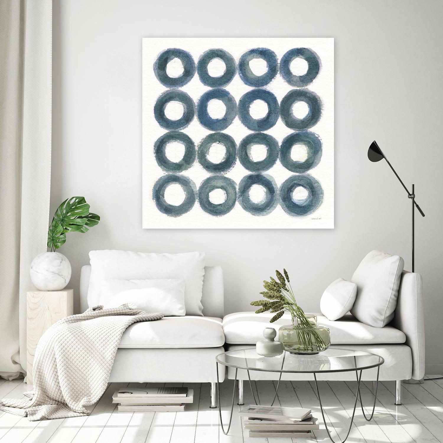 Fullness of Circles by Danhui Nai on GIANT ART - blue shapes minimalism