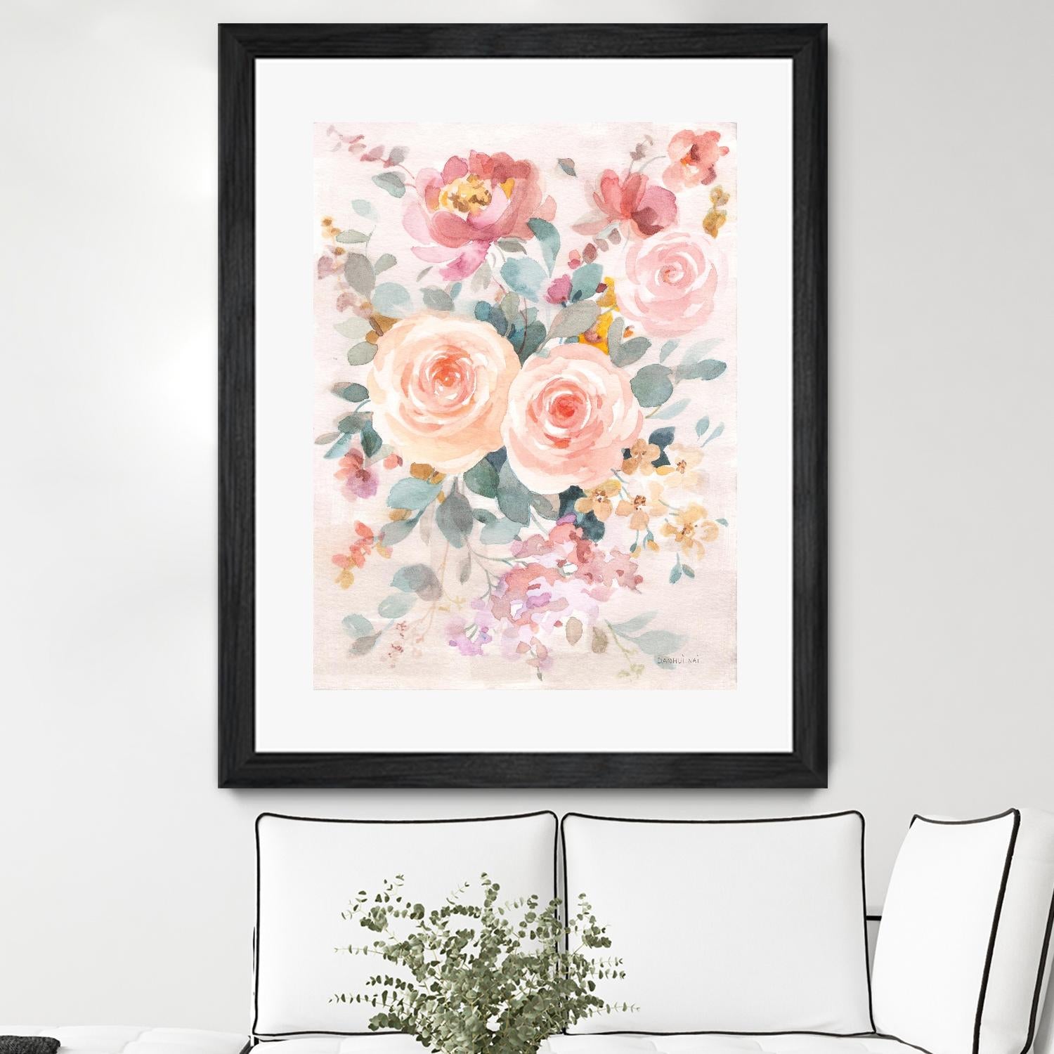 September Blooming II by Danhui Nai on GIANT ART - orange flowers peonies